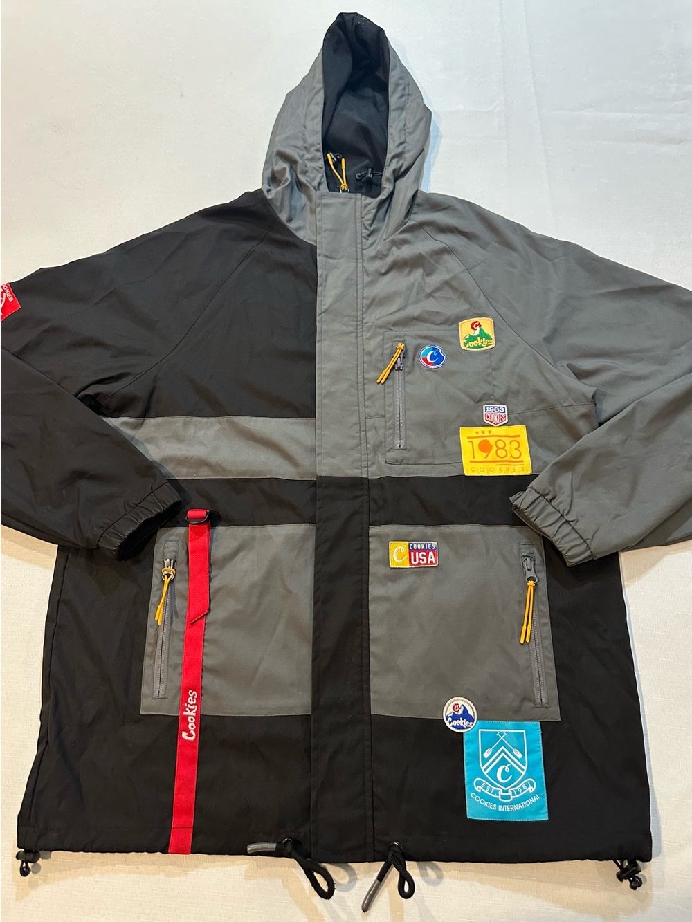 Cookies International Patch Hooded Windbreaker Jacket M